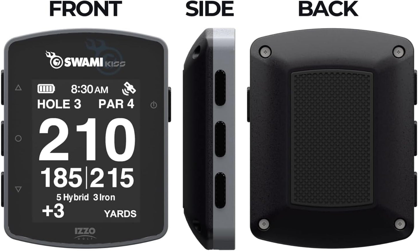 Swami KISS 2.0 Handheld Golf GPS Ragnefinder with Integrated Magnets - Grey