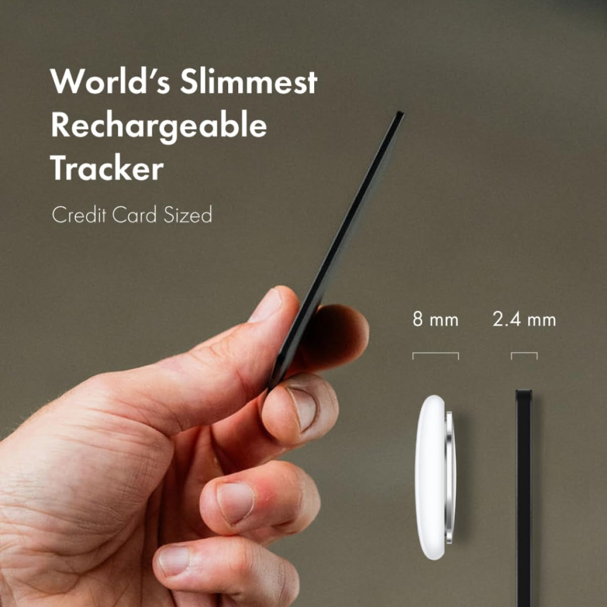 Finder Card Wallet Finder, Bluetooth-Enabled GPS Tracker, Long Lasting Battery, Works with Apple Find My & Siri, Fits in Credit Card Pockets