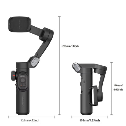 3-Axis Handheld Gimbal Stabilizer for Smartphone with Fill Light for Iphone Android Face Tracking Vlog Smart XE