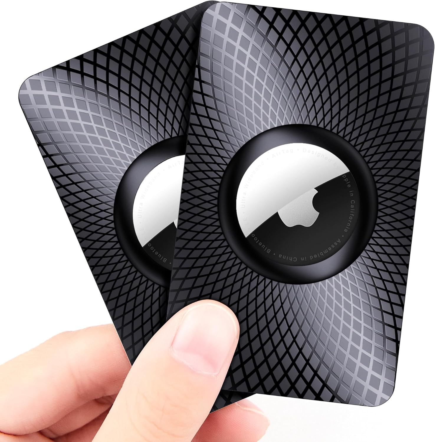 Ultra-Thin Airtag Wallet Holder - 2 Pack of Stylish Apple Airtag Cases for Your Purse, Backpack, and Handbag