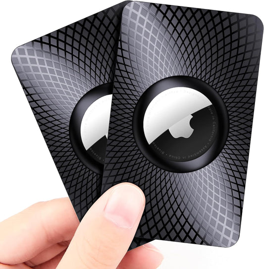 Ultra-Thin Airtag Wallet Holder - 2 Pack of Stylish Apple Airtag Cases for Your Purse, Backpack, and Handbag