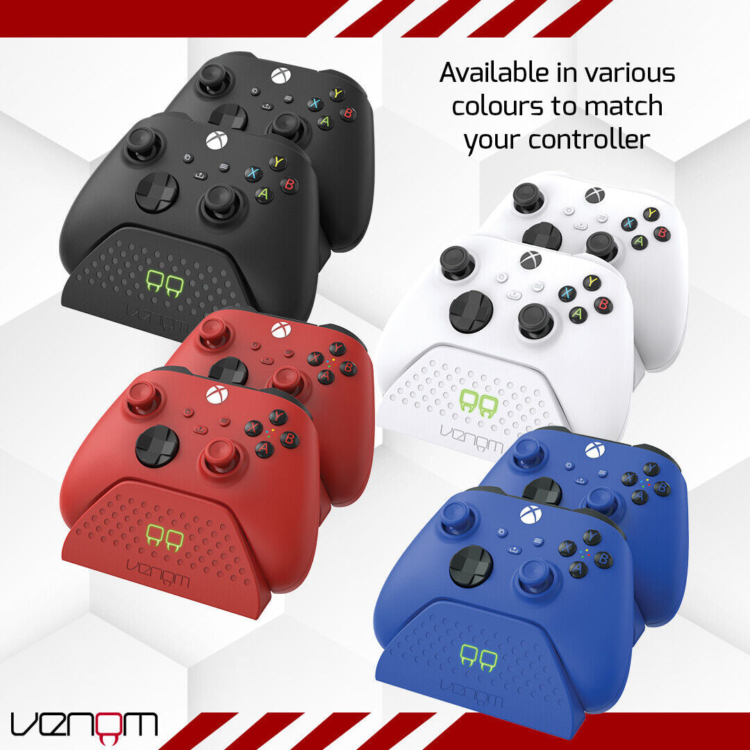 Convenient Xbox Charging Dock with Dual Rechargeable Batteries for Series X, Series S, and Xbox One