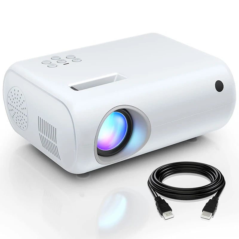 [UK Direct]Clokowe M8 LED Projector 10000 Lumens Support 1080P Resolution Built-In Hifi Stereo Speaker Portable Smart Home Theater Projector