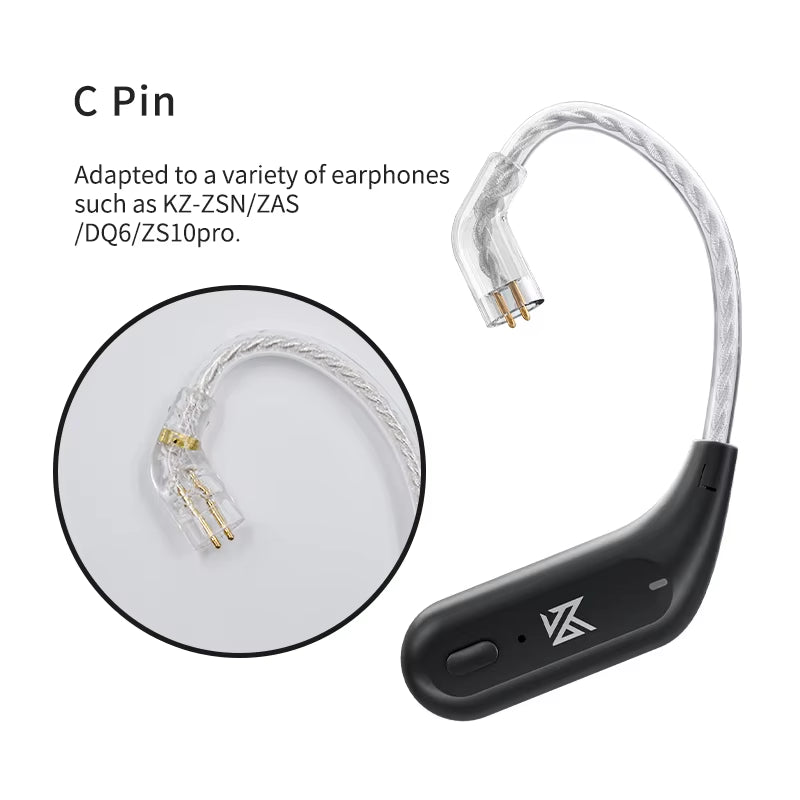 AZ09 HD Bluetooth Ear Hook Headset Cable HIFI Wireless Upgrade Cable with Charging Case