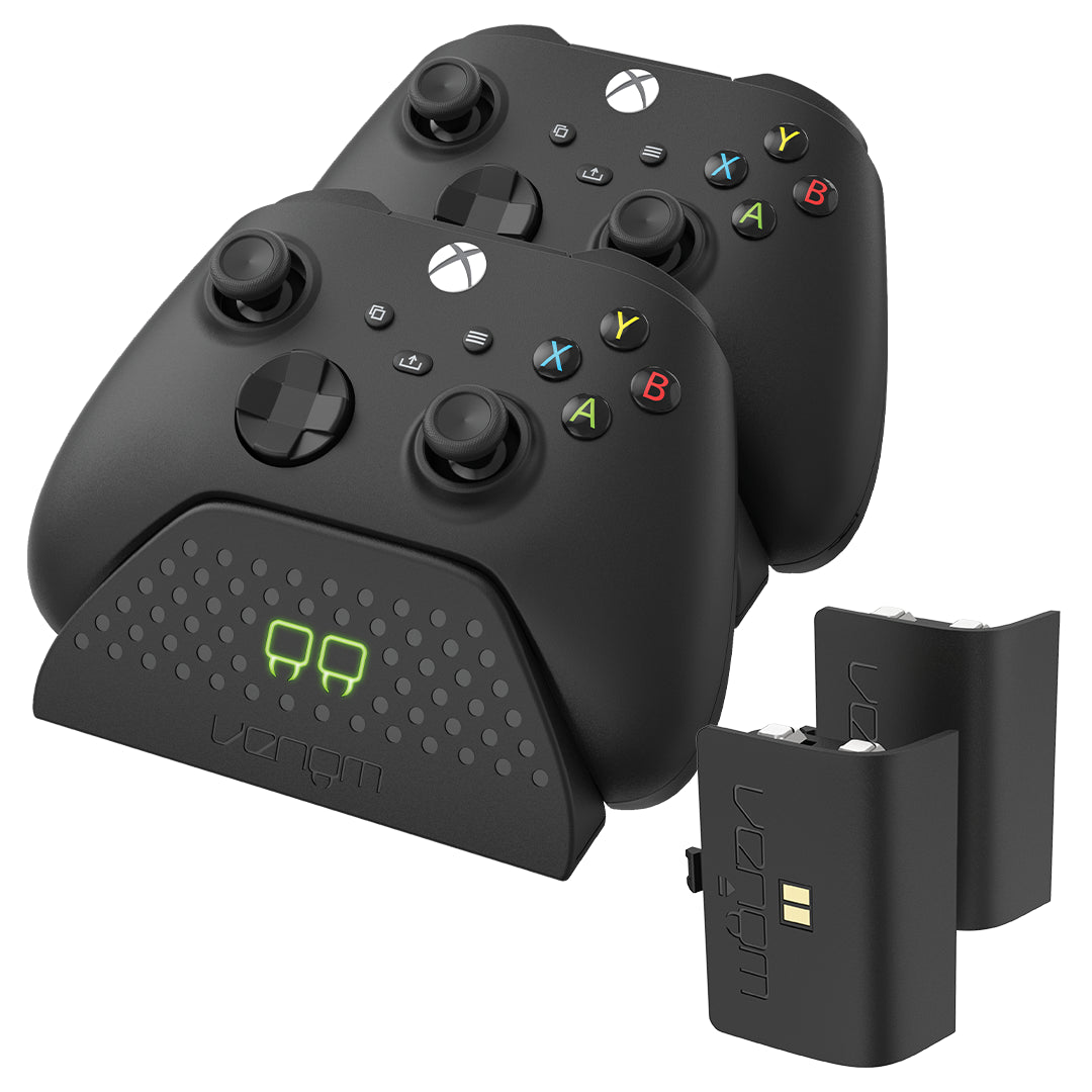 Convenient Xbox Charging Dock with Dual Rechargeable Batteries for Series X, Series S, and Xbox One