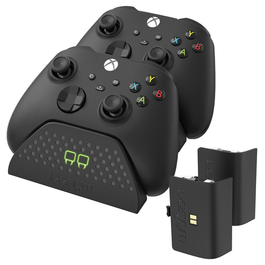 Convenient Xbox Charging Dock with Dual Rechargeable Batteries for Series X, Series S, and Xbox One