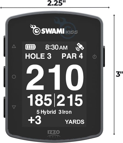 Swami KISS 2.0 Handheld Golf GPS Ragnefinder with Integrated Magnets - Grey