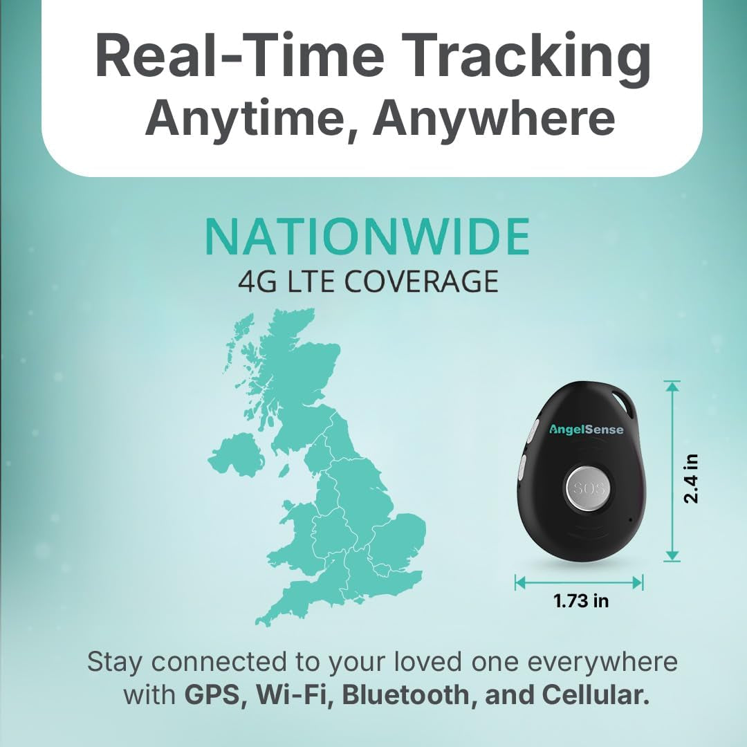 Personal GPS Tracker for Kids, Teen, Autism, Special Needs, Elderly, Dementia - 2-Way Auto-Answer Speakerphone & SOS Button - Nationwide Coverage - School Bus Tracking and Easy-To-Use App