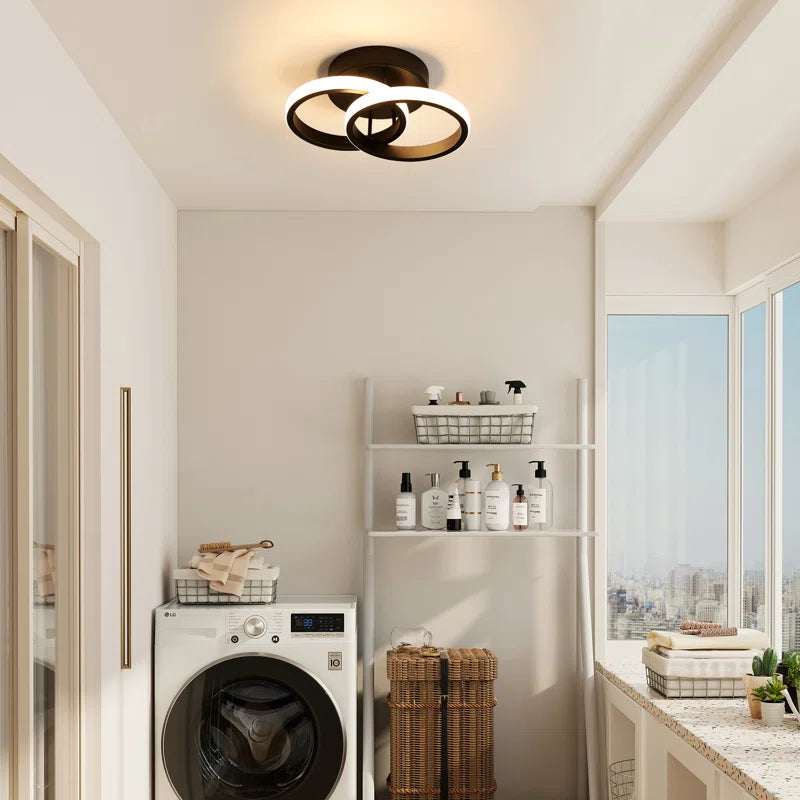 Verbrande 2-Light 25Cm LED Integrated Semi Flush Mount