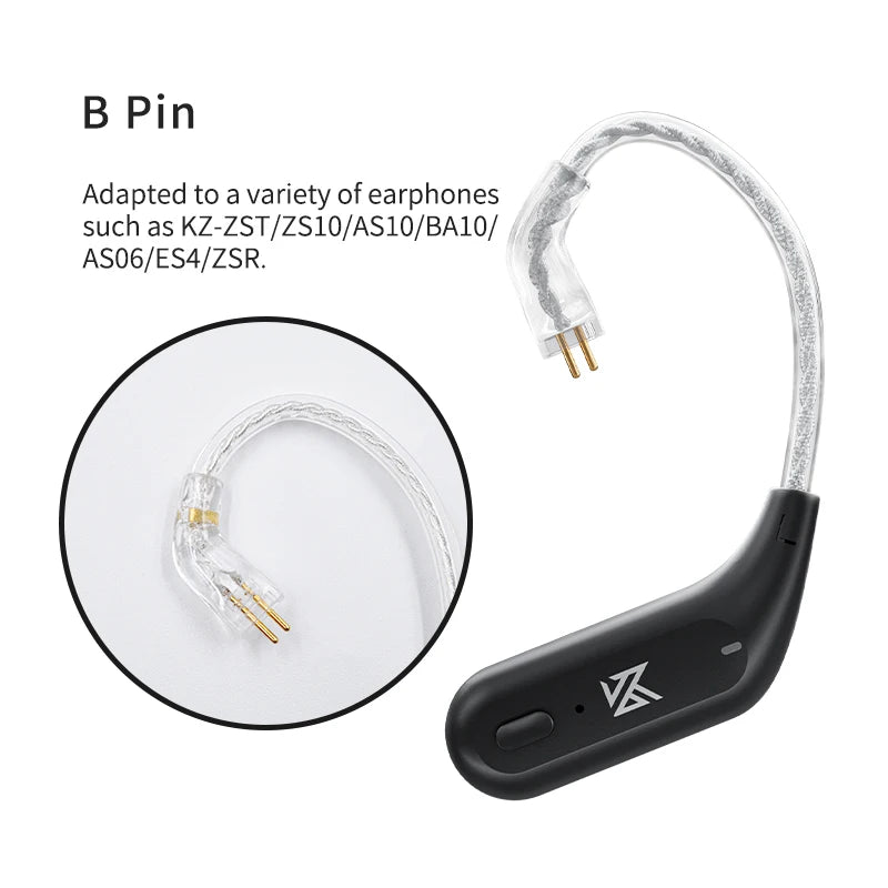 AZ09 HD Bluetooth Ear Hook Headset Cable HIFI Wireless Upgrade Cable with Charging Case