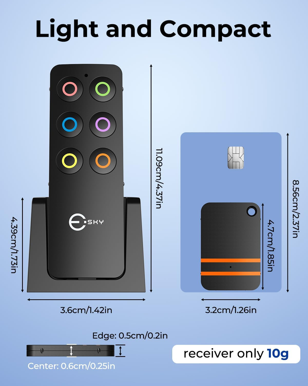 Key Finder Fob, Item Tracker Key Finders & Trackers with 85Db Noise Sound and 6 Receivers Wallet Finder and Item Locator for Finding Key Remote Wallet and Passport Batteries Included (Black)