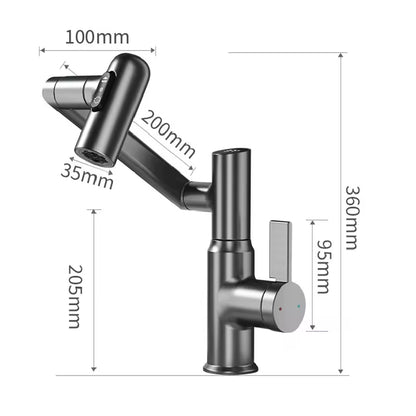 Elevate Your Bathroom Experience with the Digital Display LED Basin Faucet - 360° Rotation, Multi-Function Stream Sprayer for Hot & Cold Water